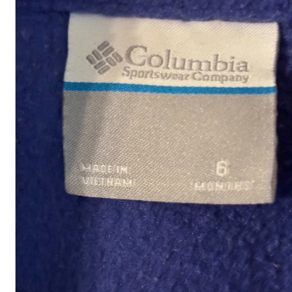 Columbia Baby Fleece Jacket Full Zip blue Infant Toddler Outerwear